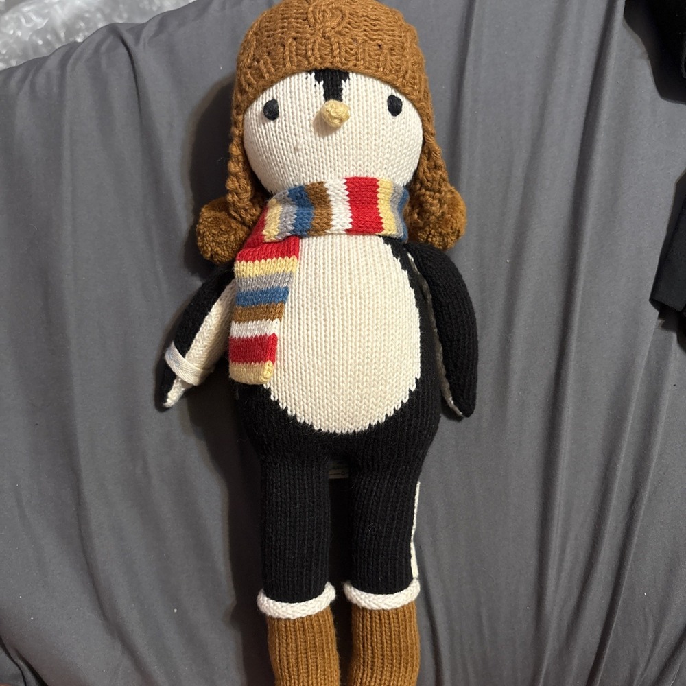 Cuddle + Kind Everest the Penguin HANDMADE plush stuffed animal toy 22" tall